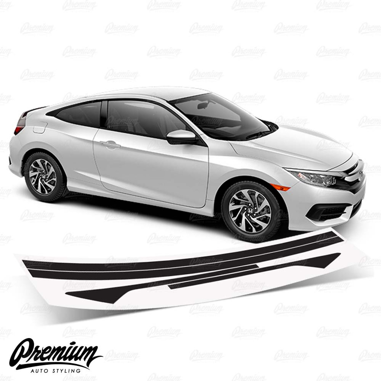 Window Trim Chrome Delete Vinyl Overlay Kit - Gloss Black