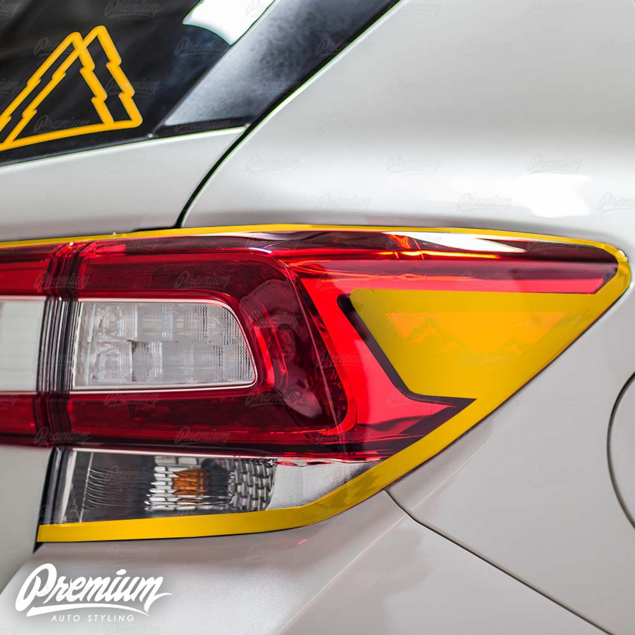 Tail Light Trim Accent Overlay w/ Mountain Range Cut Out -Gloss