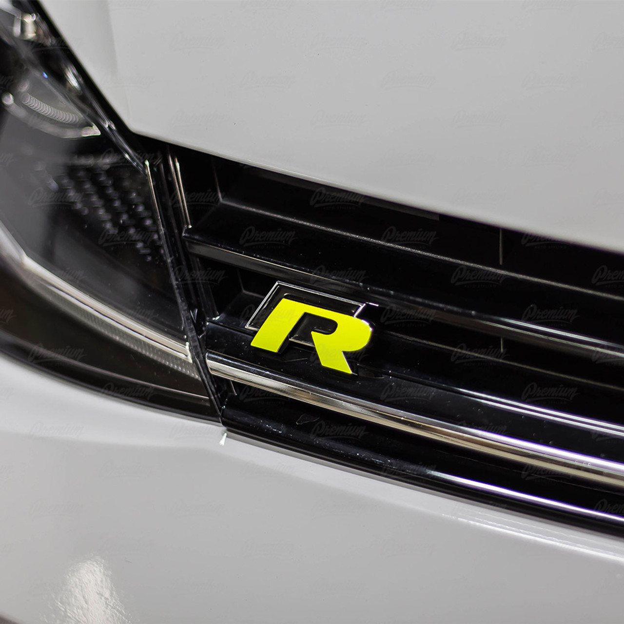 15 19 Volkswagen Golf R R Emblem Overlay Set Premium Auto Styling 15 19 Volkswagen Golf R R Emblem Overlay Set Premium Auto Styling