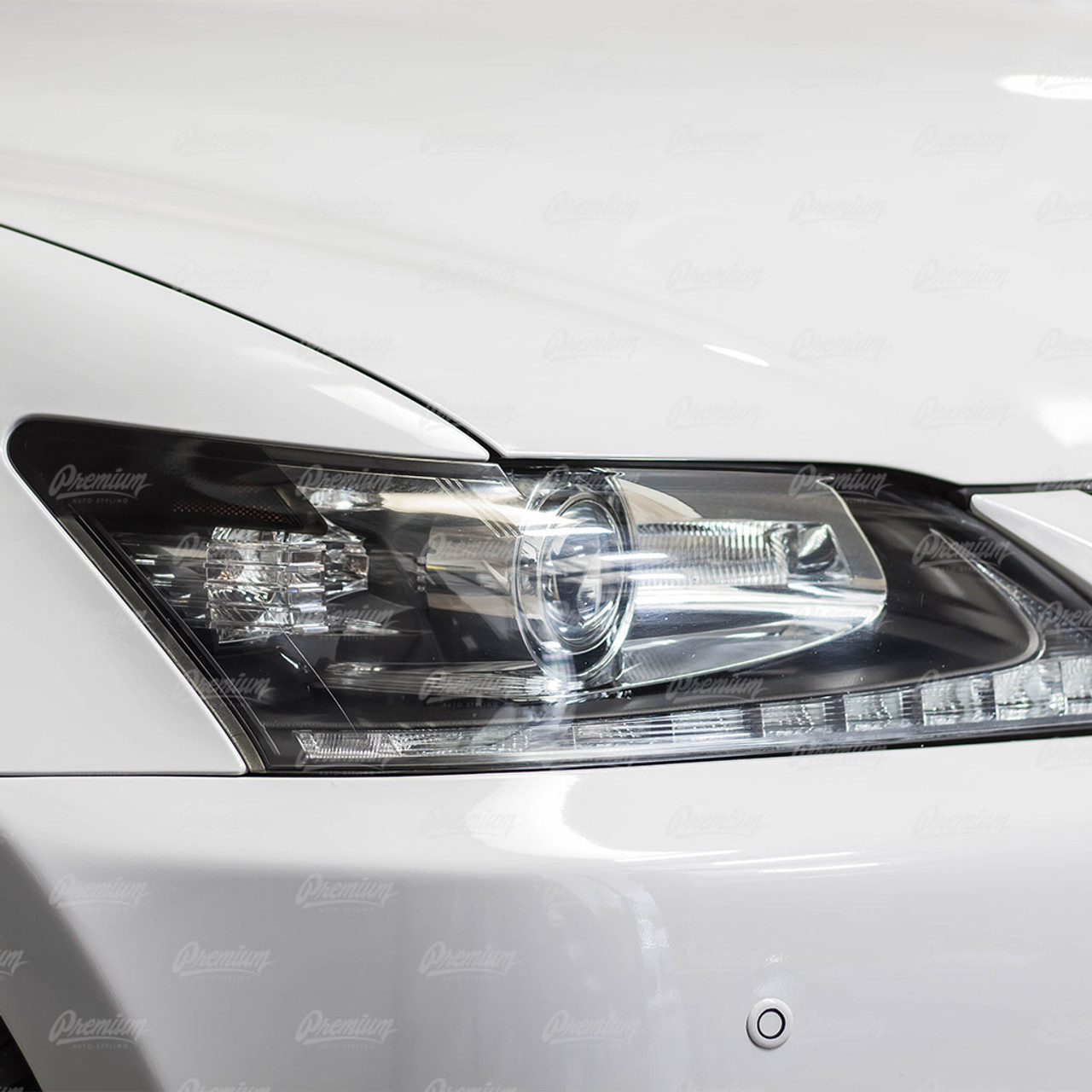 Headlight Amber Delete Vinyl Overlay Smoke Tint 13 15 Lexus Gs350 Xenon Hid Headlights Premium Auto Styling