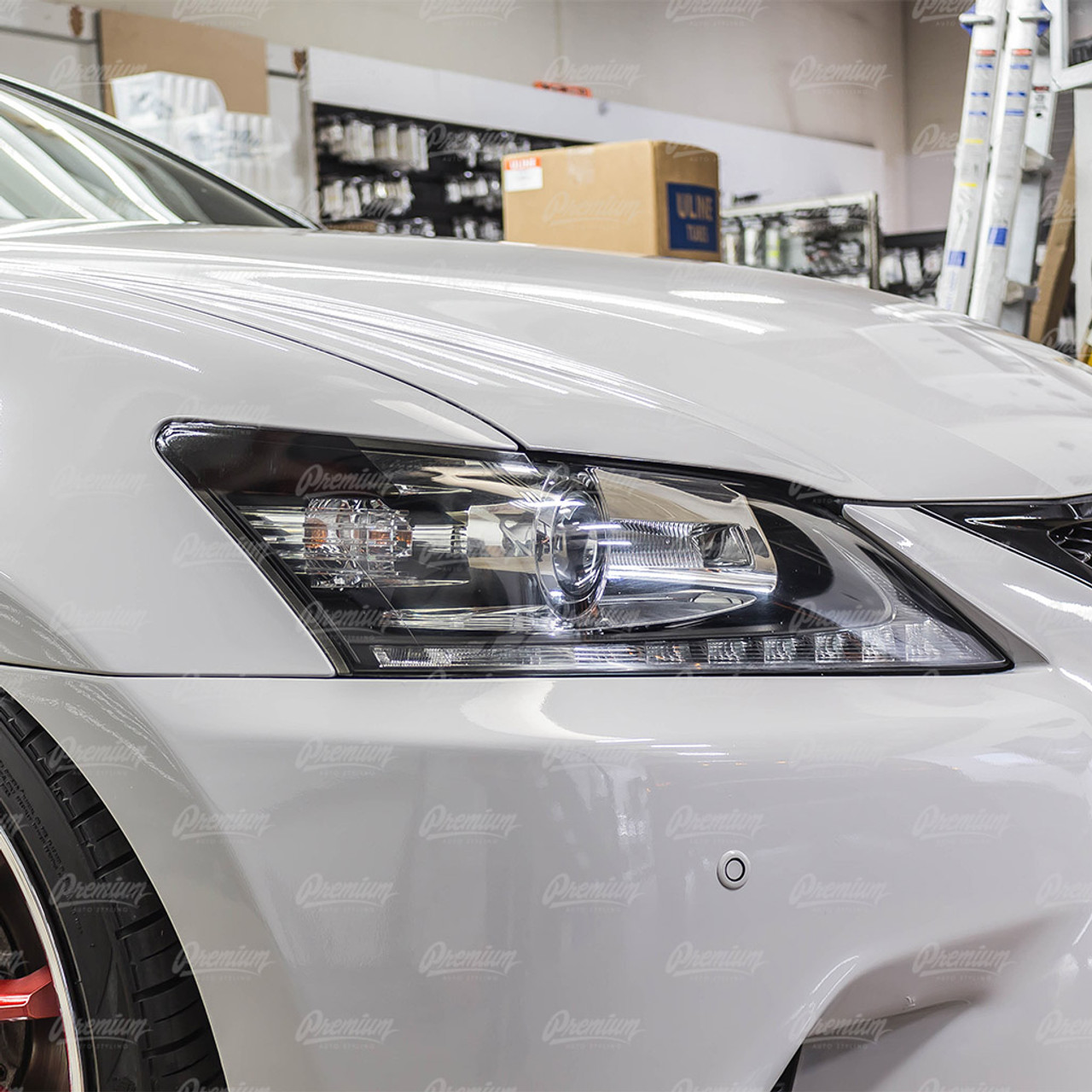 Headlight Amber Delete Vinyl Overlay Smoke Tint 13 15 Lexus Gs350 Xenon Hid Headlights Premium Auto Styling