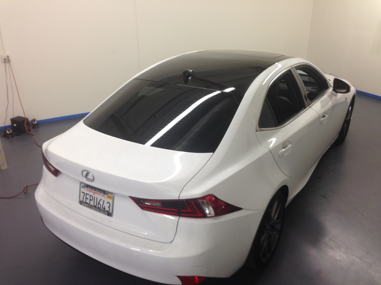 Black Gloss Vinyl Wrap On Roof