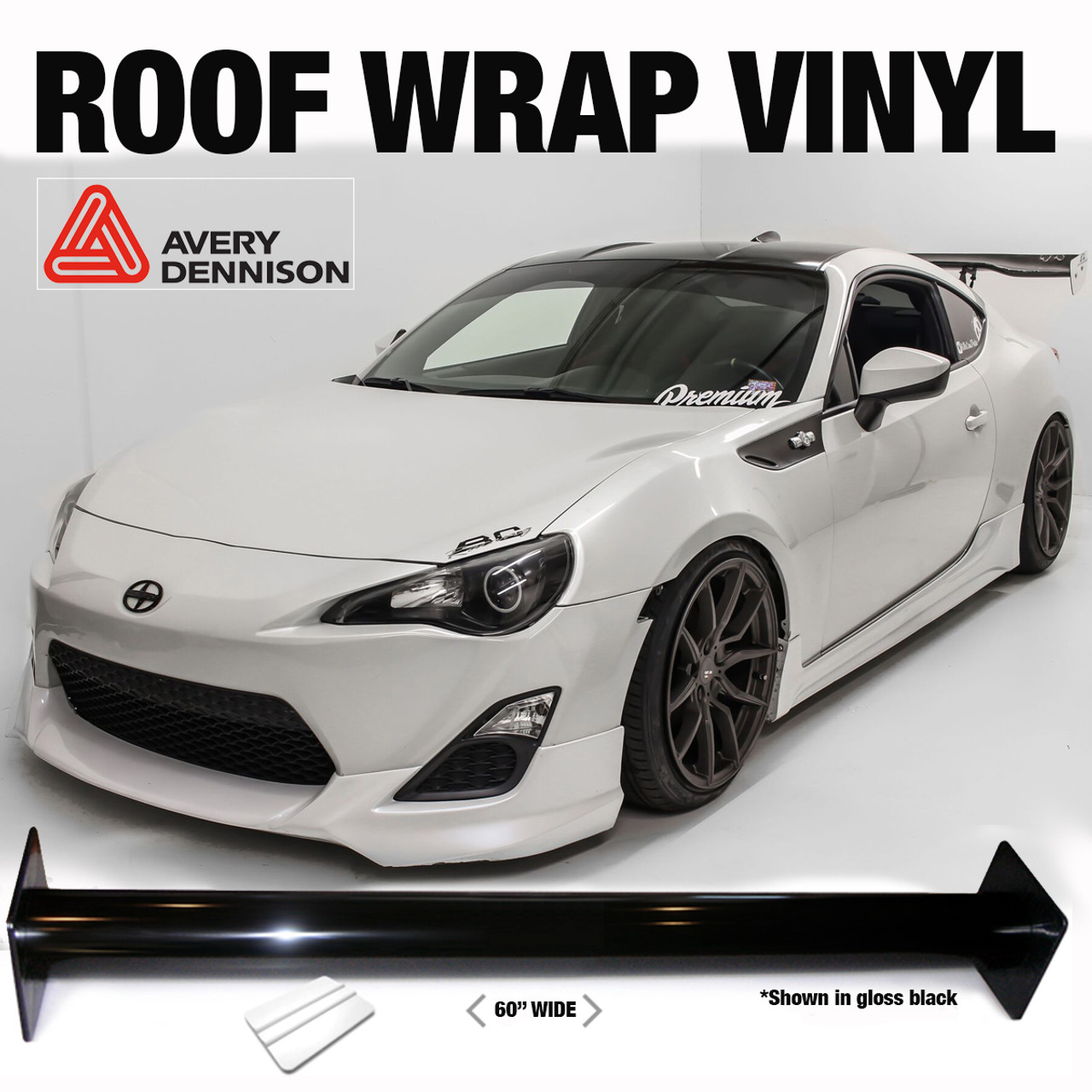 Black Gloss Vinyl Wrap On Roof