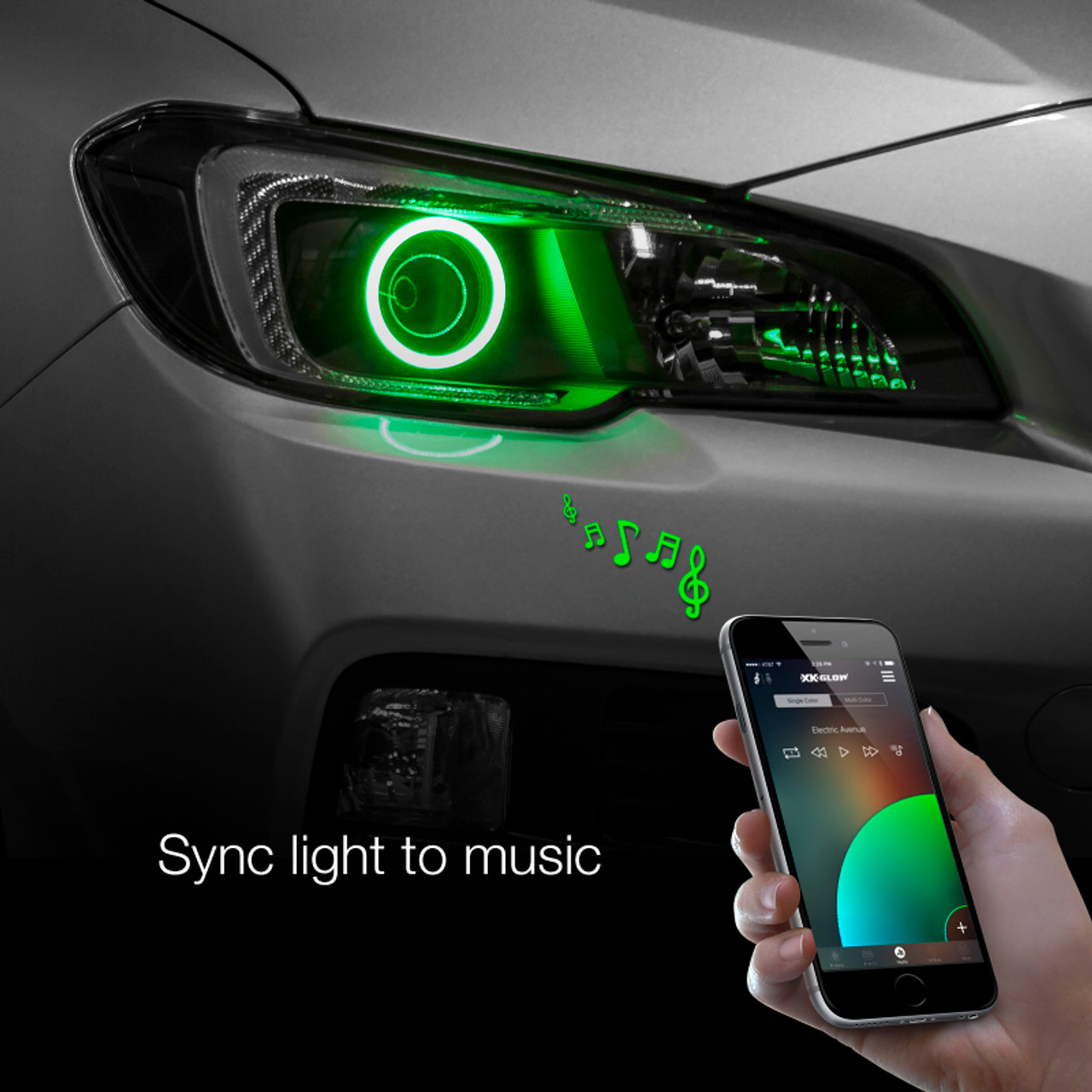 XK Glow Rock Light W/ XKchrome App Controlled Bluetooth Advanced Kit 8pc Rgb 6w