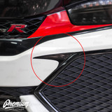 Front Bumper Accent Vinyl Overlay - Gloss Black | 2016-2021 Honda Civic Type R Front Bumper Accent Vinyl Overlay - Gloss Black | 2016-2021 Honda Civic Type R