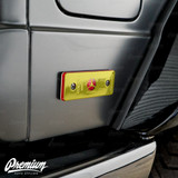 Front & Rear Side Reflector Overlays w/ Custom Logo - Gloss Black | 2018 Mercedes G-Wagon