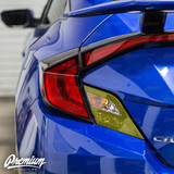 Custom Combo - Black Tail Light Accent with Smoked Reverse Light Overlay | 2016-2020 Honda Civic Coupe Custom Combo - Black Tail Light Accent with Smoked Reverse Light Overlay | 2016-2020 Honda Civic Coupe