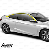 Window Trim Chrome Delete Vinyl Overlay Kit - Gloss Black | 2016-2020 Honda Civic Coupe