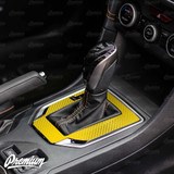 Carbon Fiber Shifter Trim Vinyl Overlay - (Limited/Sport CVT ONLY) | 2018-2023 Subaru Crosstrek