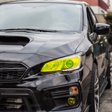 Headlight Face with C Light Cut out Yellow Tint Overlay | 2015-17 WRX /STI|2018-2021 WRX/WRX PREMIUM Headlight Face with C Light Cut out Yellow Tint Overlay | 2015-17 WRX /STI|2018-2021 WRX/WRX PREMIUM