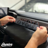 TOYOTA Dashboard Lettering Vinyl Overlays - Shadow Black | Toyota Tundra & Sequoia (2022-2026)