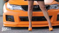 #TBT Matte Orange Wrapped Subie