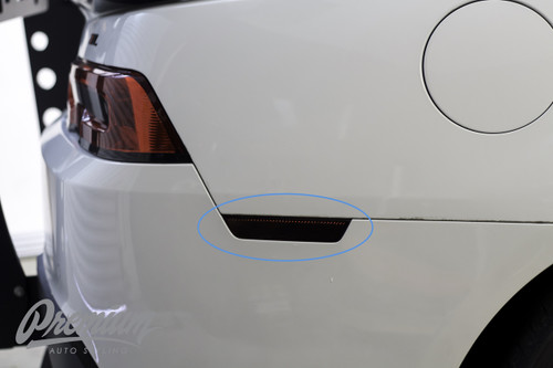 Rear Bumper Side Reflector Overlays - Smoke Tint | 2014-2015 Chevy Camaro