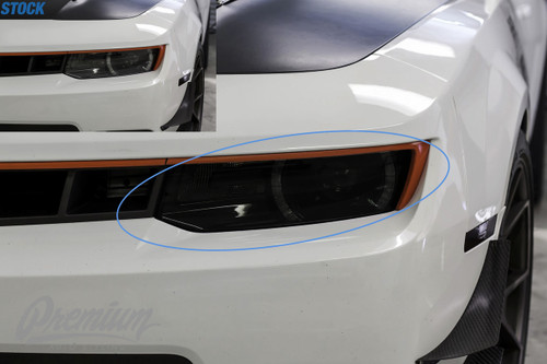 Headlight Tint Overlays - Smoke Tint | 2014-2015 Chevy Camaro