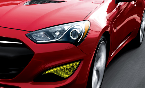 2013 Genesis Coupe Pre Cut Yellow Fog Light Overlays