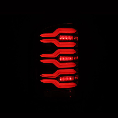 AlphaRex 14-18 GMC Sierra 1500/2500HD/3500HD LUXX-Series LED Tail Lights Alpha-Blk Actv Lgt Seq. Sig - 630030 User 2