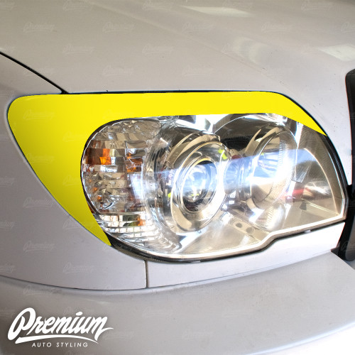 Headlight Amber Delete w/ Eyelid Vinyl Overlay V2 -Gloss Black | 2006-2009 Toyota 4Runner (4th Gen)