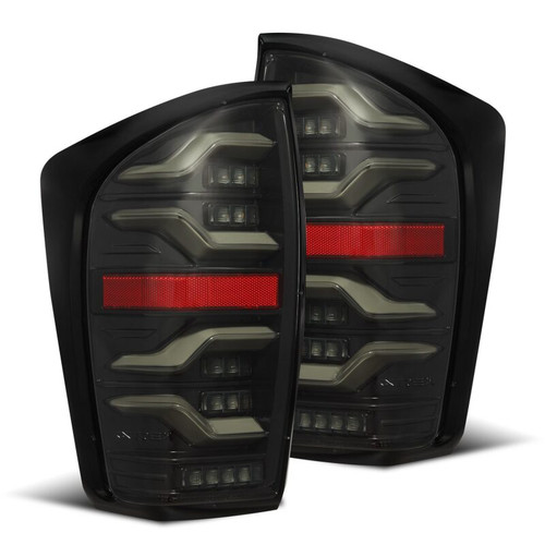 AlphaRex 16-21 Toyota Tacoma LUXX LED Taillights Alpha Blk w/Activ Light/Seq Signal - 680080 Photo - Primary