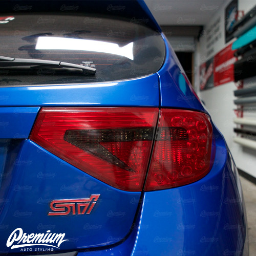 Tail Light Tint Overlays with Custom Cutouts (OPTION I) | 2008-2014 Subaru WRX & STI Hatchback