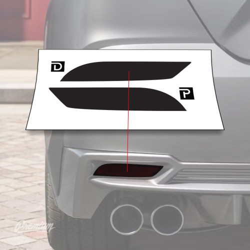 Rear Bumper Reflector Tint Pre-cut Overlays | 2025+ Toyota Camry Rear Bumper Reflector Tint Pre-cut Overlays | 2025+ Toyota Camry