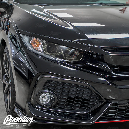 Headlight Face with DRL Cut Out Smoked Tint Overlay | Honda Civic Sedan 2016-2018