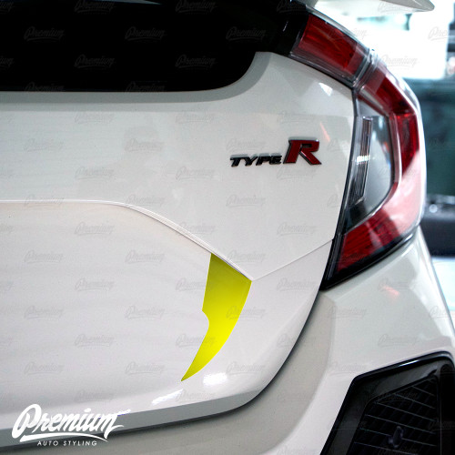 Trunk Fang Accent Vinyl Overlay - Gloss Black | 2016-2018 Honda Civic Type R