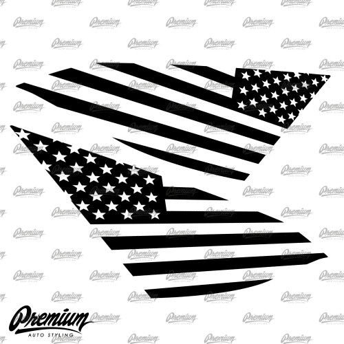 American Flag Quarter Window Decal Set | 2018–2020 Honda Accord American Flag Quarter Window Decal Set | 2018–2020 Honda Accord