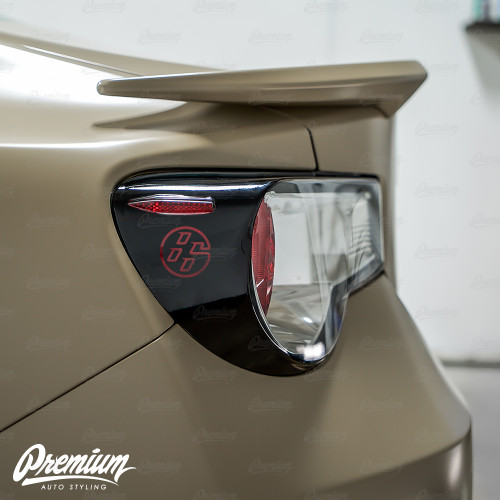 86 Logo Custom Cut-out - Tail Light Deck Vinyl Overlay - Gloss Black | 2012-2016 Toyota GT86