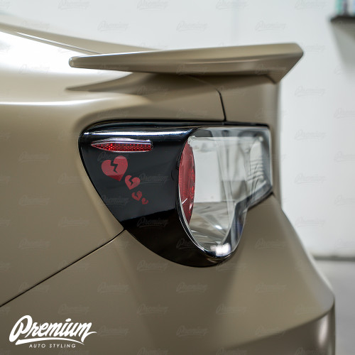 Broken Heart Cut-out -Tail Light Deck Overlay - Gloss Black | 2012-2016 Scion FRS