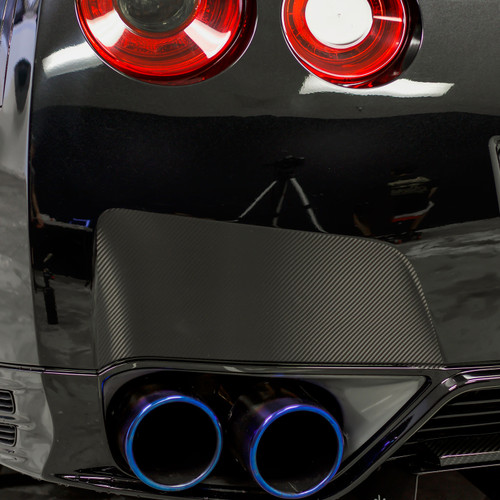 Rear Bumper Accent Exhaust Guard Vinyl Overlays | 2009-2016 Nissan GTR