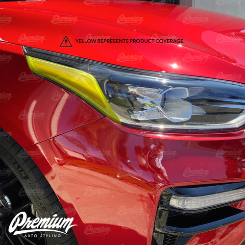 Headlight Amber Delete Overlay  - Gloss Black | 2020-2021 Kia Forte GT