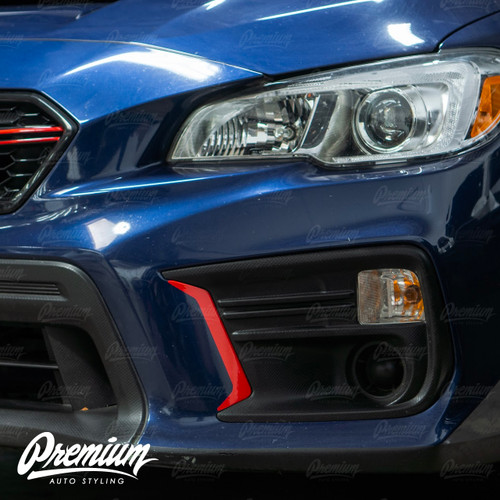 Front Bumper Accent Vinyl Overlays ( Choose Your Color ) | 2018-2021 Subaru WRX / STI