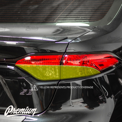 Tail Light Smoke Overlay - Smoked Honeycomb Tint | 2020-2022 Toyota Corolla Sedan