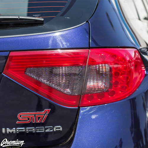 Tail Light Overlay- Red Tint + Smoke BIO-HEX Tint | 2008-2014 Subaru WRX/STI Hatchback