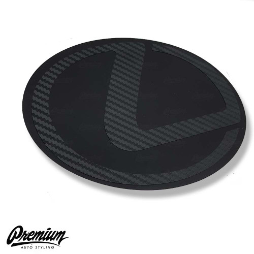 Carbon Stealth - Front Vinyl Emblem Vinyl Overlay | Lexus  "L" Logo - IS350, IS250, 200T, GS]