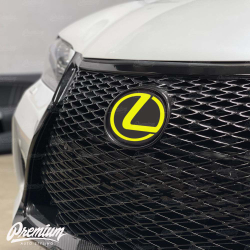 Front Vinyl Emblem Vinyl Overlay - All Colors | Lexus  "L" Logo - IS350, IS250, 200T, GS]