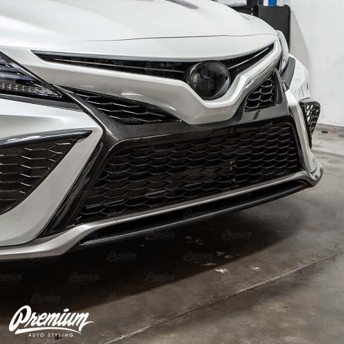 Carbon Fiber Front Lip Pre-Cut Vinyl Overlay | 2018-2021 Toyota Camry