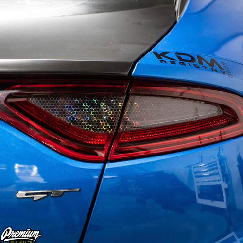 Smoke Bio-Hex Tail Light Inset Overlays | 2018-2021 Kia Stinger Smoke Bio-Hex Tail Light Inset Overlays | 2018-2021 Kia Stinger