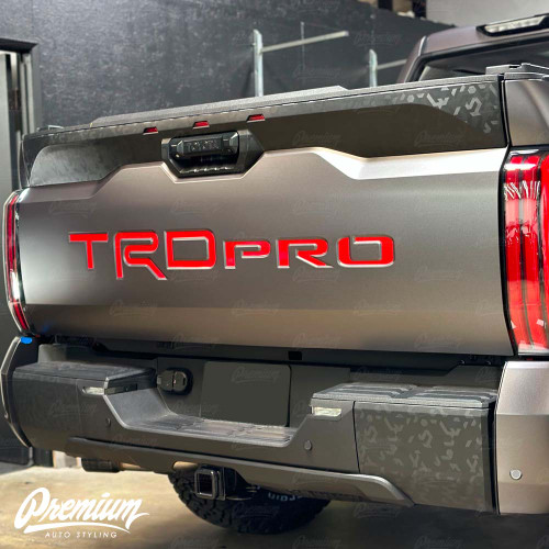 "TRD PRO" Tailgate Lettering Vinyl Overlay | 2022-2024 Toyota Tundra