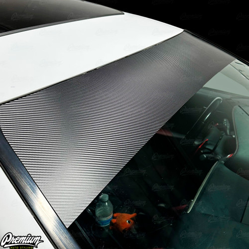 Universal Fit | CARBON FIBER Window Banner - Blank ( No Logo )