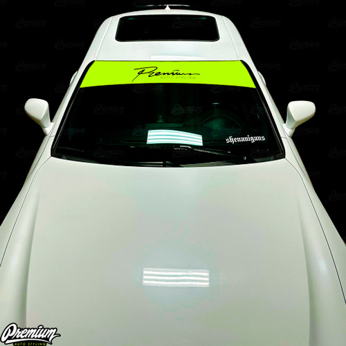 Universal Windshield Banner Decal Supreme Black Edition