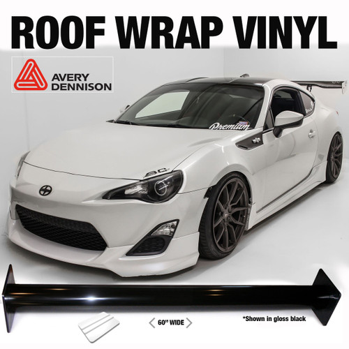 Satin Black - Universal Roof Wrap Vinyl (Measure to Order) | Fits Any Car