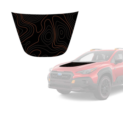 Topo Print Anti-Glare Hood Stamp - 2024+ Subaru Crosstrek