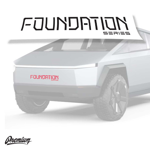 Cybertruck Front  Decal "Foundation" | 2024 Cybertruck