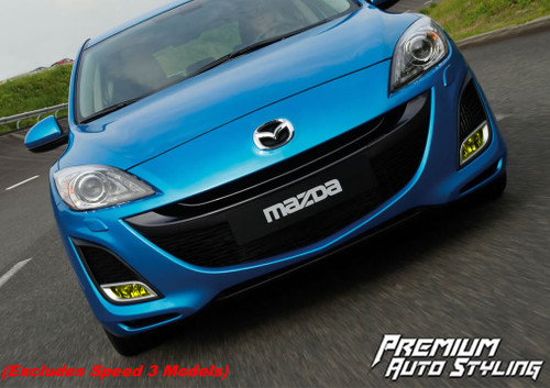 Mazda3 Yellow Vinyl Tint Fog Light Overlays Mazda3 Yellow Vinyl Tint Fog Light Overlays