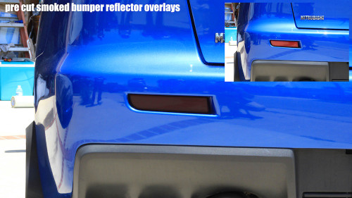 Rear Bumper Reflector Overlay - Smoke Tint | 2008-2017 Mitsubishi Lancer EVO X