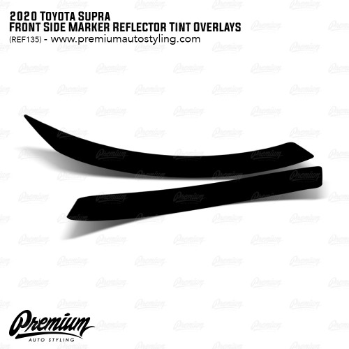 Front Side Marker Reflector Vinyl Overlays - Smoked Tint | 2020-2021 Toyota Supra