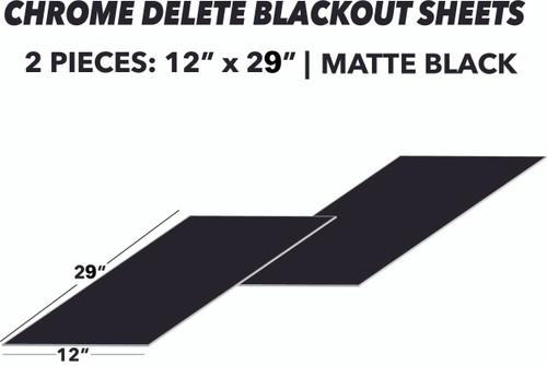 Blackout (Chrome Delete) Sheets 2pcs | Matte Black