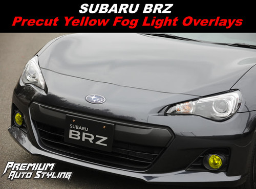 Subaru BRZ Yellow Fog Light Tint Overlays By: Premium Auto Styling