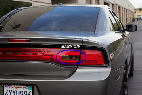 Reverse Light Tint Overlay - Smoke Tint | 2011-2014 Dodge Charger